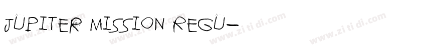 Jupiter Mission Regu字体转换